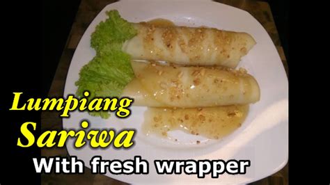 Lumpiang Sariwa With Homemade Wrapper Youtube