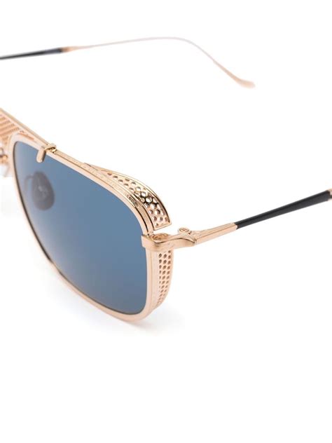 Matsuda Square Frame Sunglasses In Gold Modesens