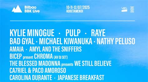 Bilbao Bbk Live Confirma A Kylie Minogue Pulp Michael Kiwanuka