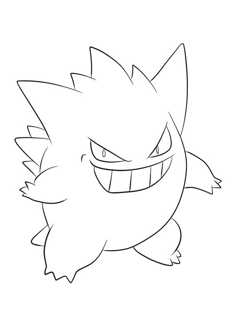 Pokemon Gengar Coloring Pages Free Pokemon Coloring Pages