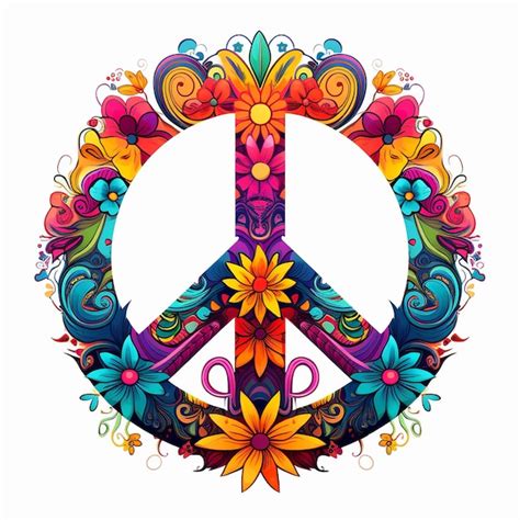 Premium AI Image | illustration of peace sign illustration on white ...