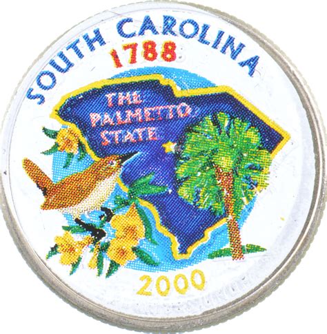 Custom Colorized P South Carolina State Quarter High