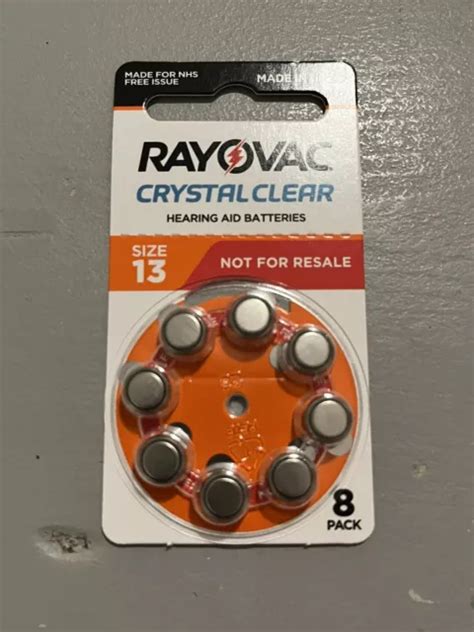 Hearing Aid Batteries Size Pack Of Rayovac Crystal Clear