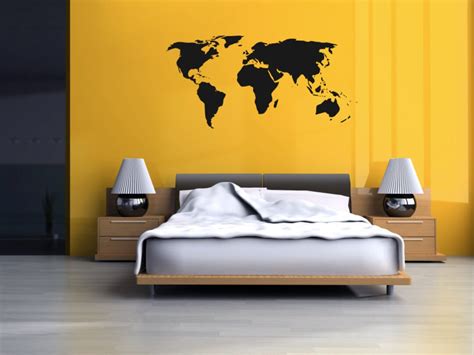 World Map Wall Decal World Map Sticker Large World Map - Etsy