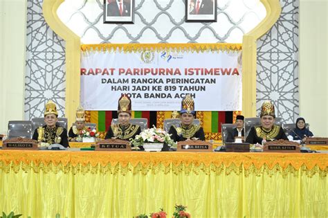 Dprk Gelar Paripurna Istimewa Hut Ke Kota Banda Aceh Haba Publik