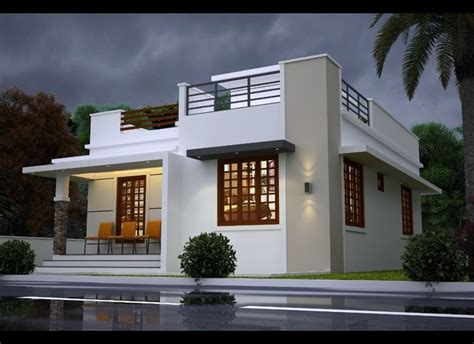 Sq Ft Bhk Contemporary Style Single Storey House Design Home