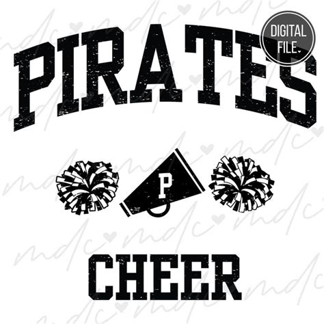 Distressed Pirates Cheer Svg Files For Cricut Pirates Cheer Png School