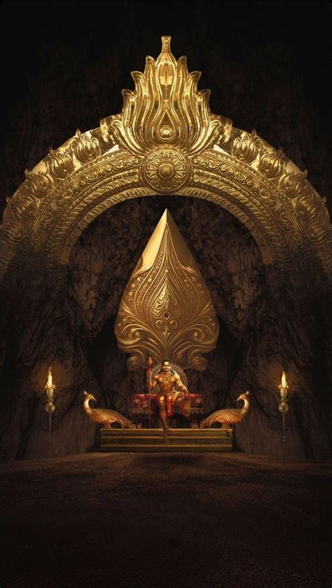 Elaborate Room With Gold Sculpture And Lit Candles