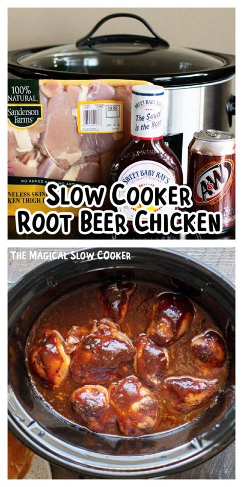 Slow Cooker Root Beer Chicken Chicken Crockpot Recipes Crockpot Recipes Easy Crockpot