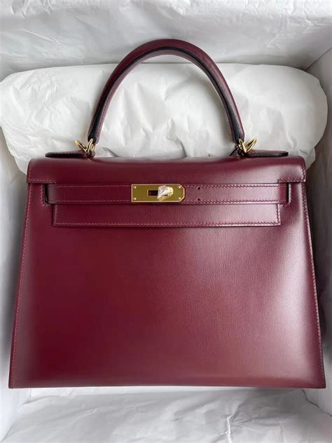 愛馬仕凱莉包28寸價格 Hermes Kelly 28cm Box Ck55 Rouge H 愛馬仕紅 金扣 Qatar Kuwait