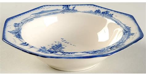 Norfolk Blue Multisided Coupe Cereal Bowl By Royal Doulton