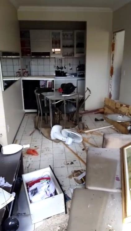 Apartamento explode após vazamento de gás moradora sofre queimaduras