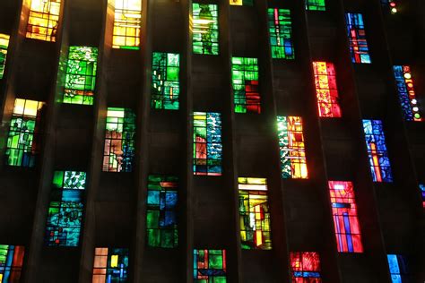 Stained Glass Rainbow Coventry Cathedral In The Midlands Flickr