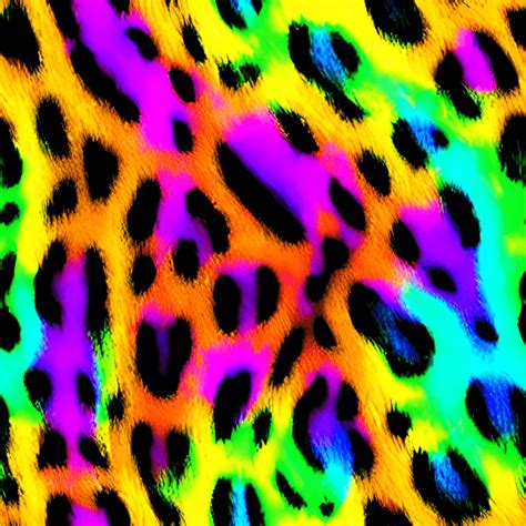 Neon Rainbow Cheetah Print