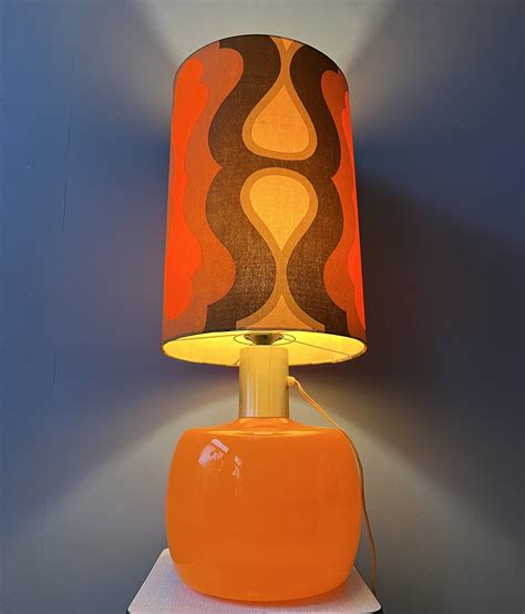 Vintage Orange Space Age Table Lamp 1970s 223066