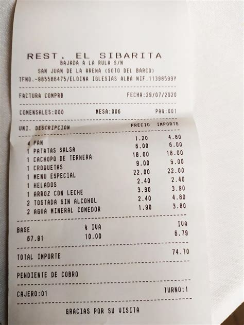 El Sibarita San Juan De La Arena Carta