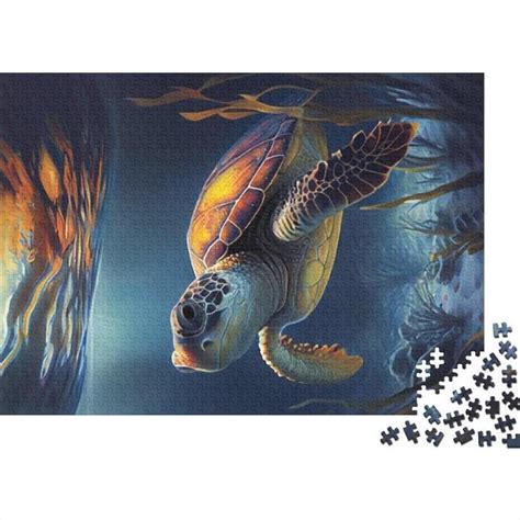 Puzzle Sous Marin Tortue Pour Adultes Pi Ces Puzzle En Bois Pour