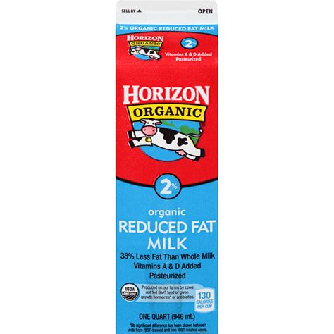 Horizon Organic Milk Reduced Fat Dairy Priceless Foods