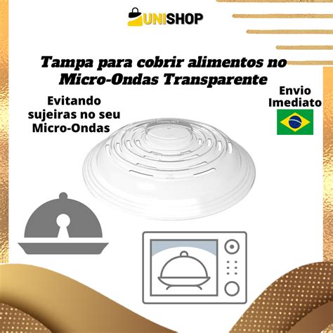 Tampa Para Cobrir Alimentos No Micro Ondas Transparente Shopee Brasil