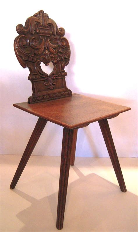 19th Century Swiss Alpine Walnut Chair At 1stdibs