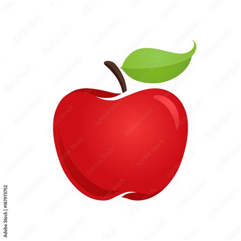 Apple icon isolated vector illustration, color drawing sign, symbol ...