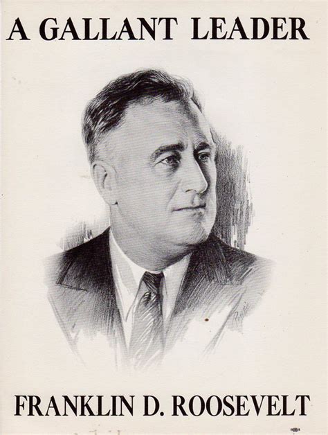 1936 Classic Franklin D Roosevelt Campaign Flyer Poster A Gallant