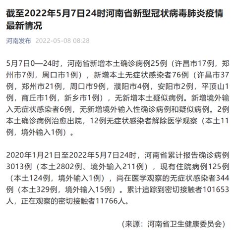 河南省新增本土确诊病例25例，新增本土无症状感染者76例荔枝网新闻