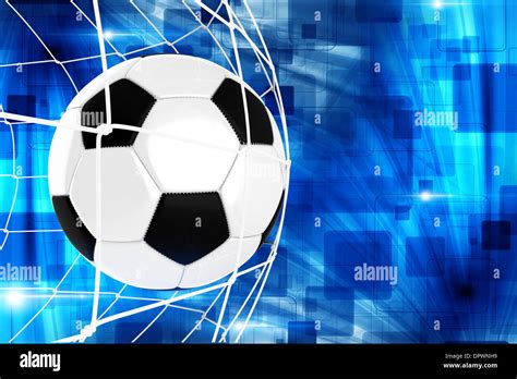 Goal Soccer Illustration. Cool Blue Abstract Background. Soccer (European Football) Collection ...