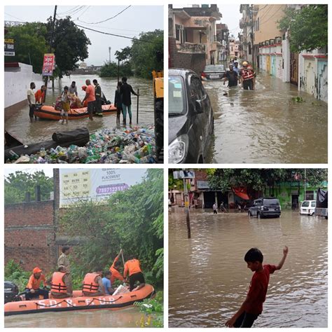 12 घण्टे बारिश ने मचाई तबाही तालाब बना शहर बिजली गिरने से एक की गई जान