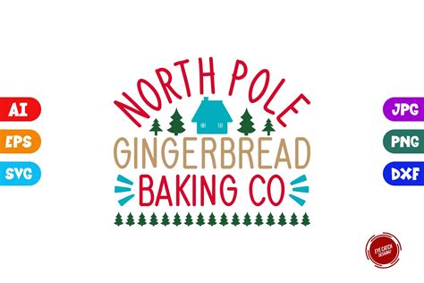 North Pole Gingerbread Baking Co Graphic By Eye Catch Design