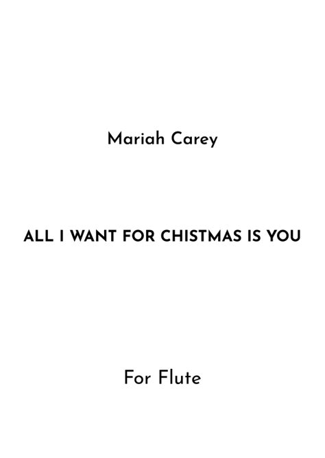 All I Want For Christmas Is You Arr Jireh J By Mariah Carey Sheet