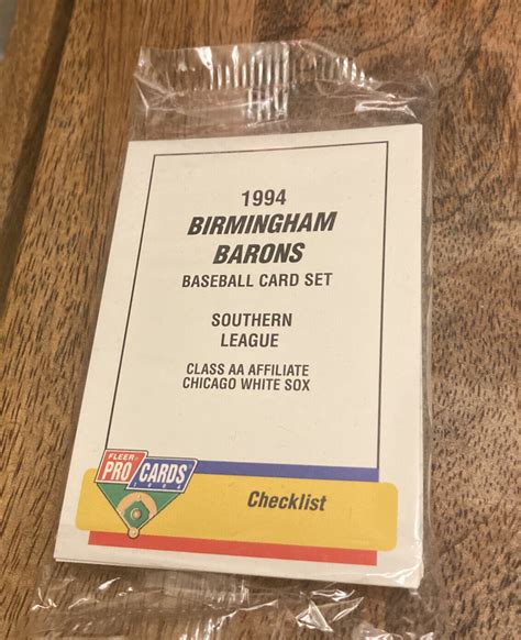 1994 FLEER PRO BASEBALL CARDS TEAM SETS BIRMINGHAM BARONS MICHAEL