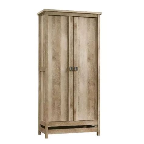 Cl Set Sauder Storage Cabinet Color Roble De Madera Con