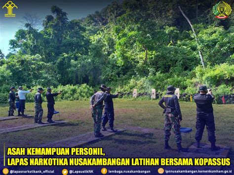 Asah Kemampuan Personil Lapas Narkotika Nusakambangan Latihan Bersama