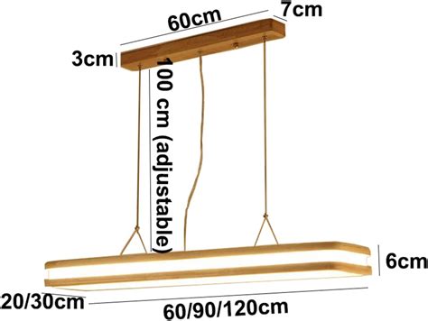 L Mpara Colgante Lineal Contempor Nea L Mpara Colgante Led De Madera