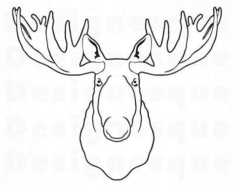 Cartoon Moose Head Outline ~ Pin By Avery Sweater On Aesthetics: Object ...