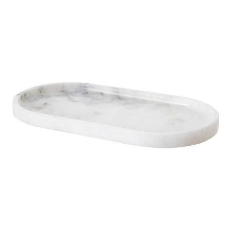 MARBLE BEYAZ ELIPS BANYO TEPSİSİ mudo