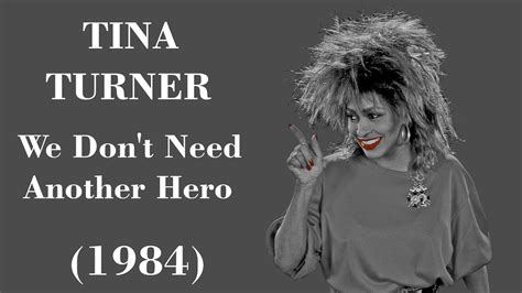 Tina Turner We Don T Need Another Hero Legendas EN PT BR YouTube