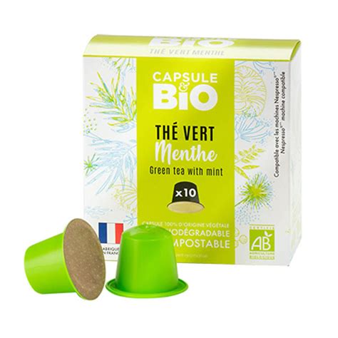 Capsule Thé Vert Menthe Bio pour Nespresso Pas Cher Coffee Webstore