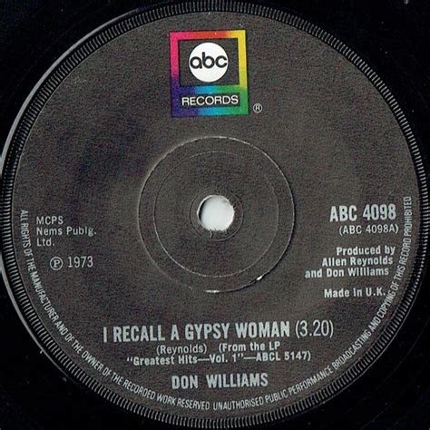 Don Williams I Recall A Gypsy Woman Releases Discogs