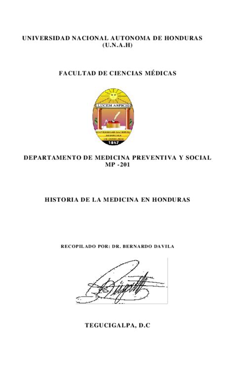 Pdf Universidad Nacional Autonoma De Honduras Unah Facultad De Ciencias MÉdicas