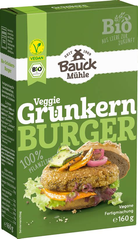 Bauck M Hle Backmischung Gr Nkern Burger Vegan G Dauerhaft