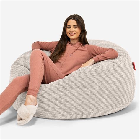 Lounge Pug Pom Pom Large Bean Bag For Adults Mammoth Giant Beanbag Uk Ivory Big Bertha Original Uk