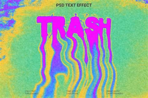 Premium Psd A Colorful Poster For A Trash Effect