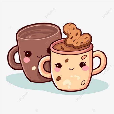 Cute Hot Chocolate Mugs Vector Illustration Clipart Cute Clipart
