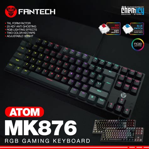 Jual Fantech ATOM MK876 TKL RGB Mechanical Gaming Keyboard Shopee