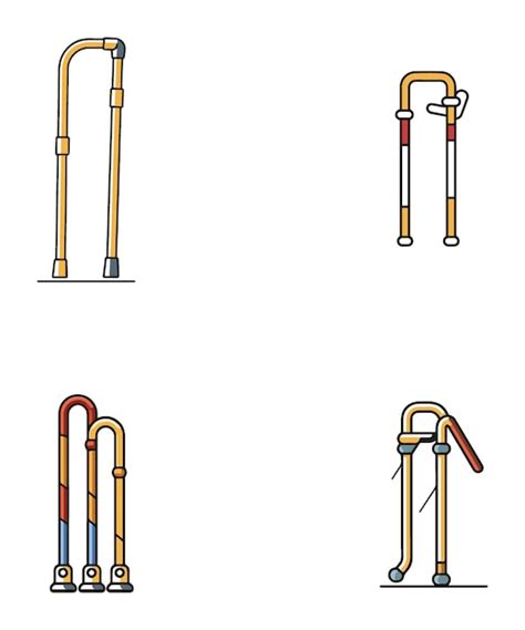 Premium Vector Crutches Art Vector Flat Minimal Icons