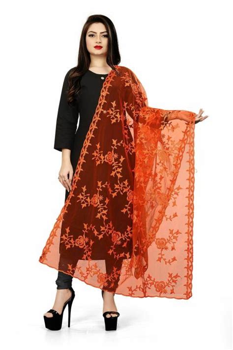 Buy Arglos Designer Four Side Cutwork Women S Naylon Net Embroidered