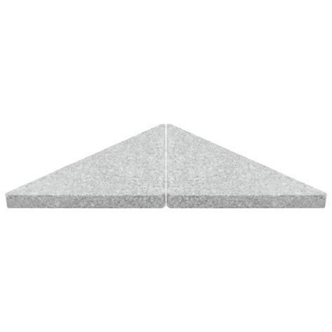 Zerodis Plaque De Poids Triangulaire Pour Parasol Granit Kg Gris