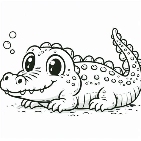 Desenho De Crocodilo Completo Para Colorir Pintar E Colorir